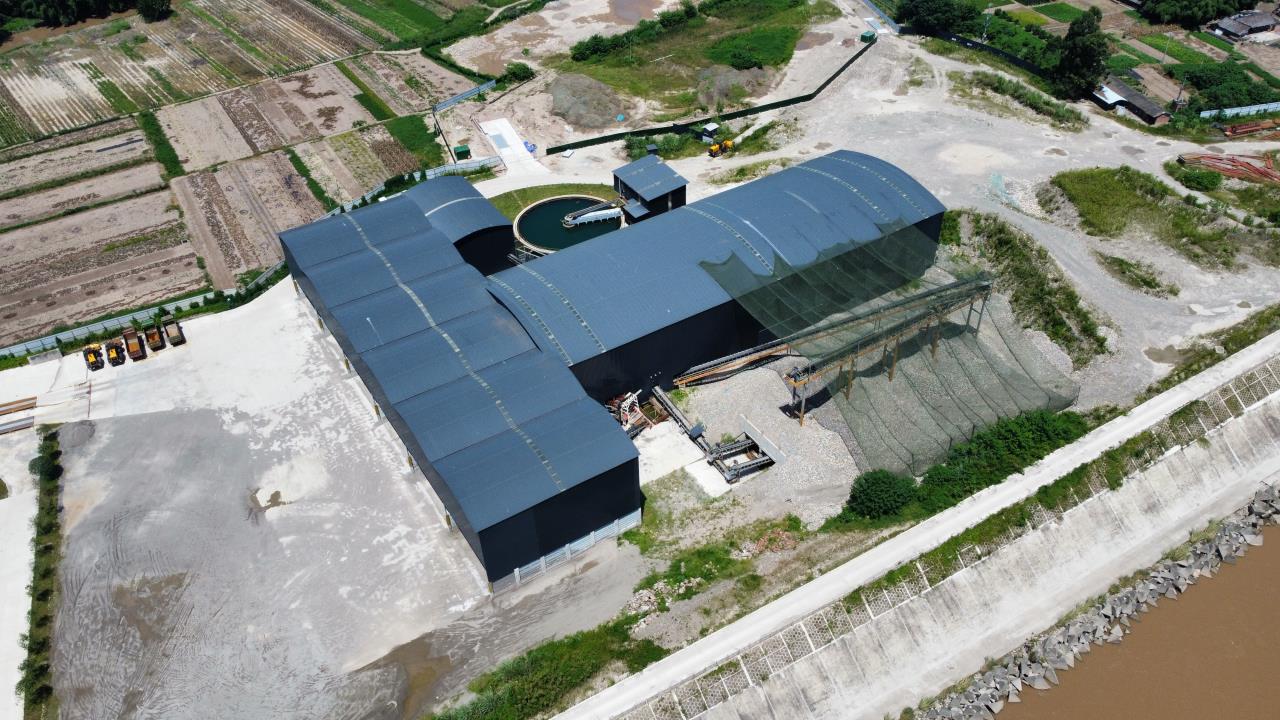 交建材料公司夾江砂石加工廠正式投產
